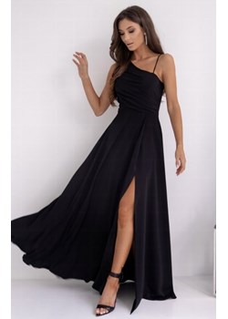 Duet Monako asymetryczna długa sukienka z wiązaniem czarna ze sklepu intimiti.pl w kategorii Sukienki - zdjęcie 187880832