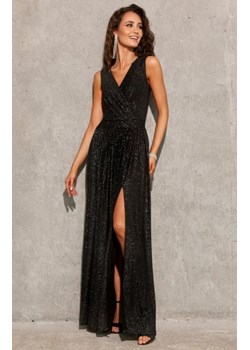 Wieczorowa sukienka z brokatem srebrnym 224 ze sklepu intimiti.pl w kategorii Sukienki - zdjęcie 187880892