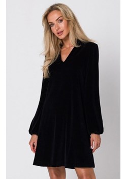 Moe M767 welurowa sukienka czarna ze sklepu intimiti.pl w kategorii Sukienki - zdjęcie 187881351
