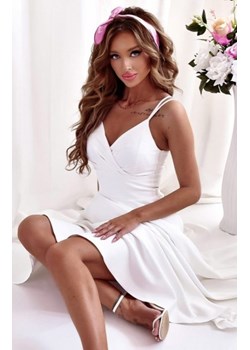 Duet Tifani rozkloszowana sukienka midi ecru ze sklepu intimiti.pl w kategorii Sukienki - zdjęcie 187881683