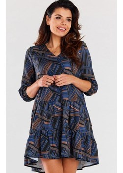 Awama oversizowa sukienka mini A469 navy ze sklepu intimiti.pl w kategorii Sukienki - zdjęcie 187881801