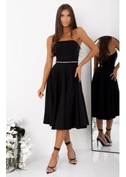 Duet Aurelia rozkloszowana sukienka midi czarna ze sklepu intimiti.pl w kategorii Sukienki - zdjęcie 187882182