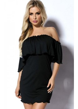 *Holly koszulka damska hiszpanka czarna ze sklepu intimiti.pl w kategorii Koszule nocne - zdjęcie 187882202