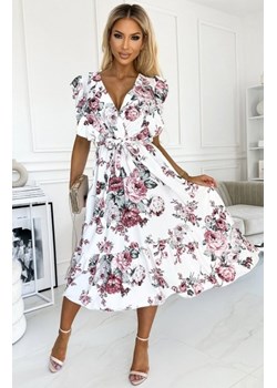 Numoco 466-1 GABRIELLA sukienka z falbanką, dekoltem i wiązaniem ze sklepu intimiti.pl w kategorii Sukienki - zdjęcie 187882242