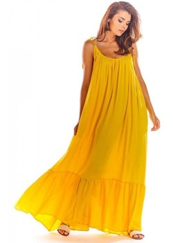 Zwiewna żółta sukienka letnia maxi A307 ze sklepu intimiti.pl w kategorii Sukienki - zdjęcie 187882574