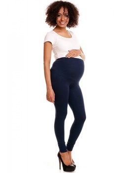 Bawełniane legginsy ciążowe granatowe 1469B ze sklepu intimiti.pl w kategorii Spodnie ciążowe - zdjęcie 187882603