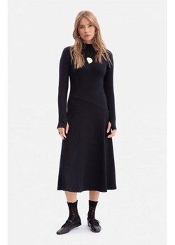 Bewear B299 sukienka z dzianiny prążkowanej czarna ze sklepu intimiti.pl w kategorii Sukienki - zdjęcie 187882674