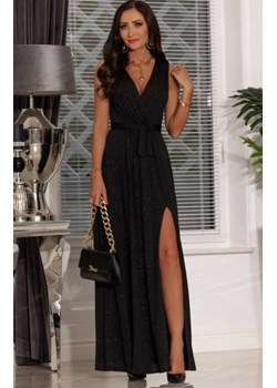 Elizabeth czarna sukienka na ramiączkach Salma błysk ze sklepu intimiti.pl w kategorii Sukienki - zdjęcie 187882910
