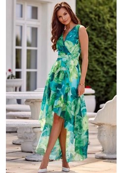 Roco sukienka z asymetrycznym przodem w kwiaty 401 55D ze sklepu intimiti.pl w kategorii Sukienki - zdjęcie 187883012