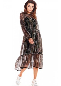 Szyfonowa sukienka midi Awama A316/W3 ze sklepu intimiti.pl w kategorii Sukienki - zdjęcie 187883222