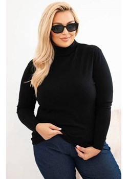 Sweter damski wiskozowy Plus Size z golfem czarny ze sklepu intimiti.pl w kategorii Swetry damskie - zdjęcie 187888443