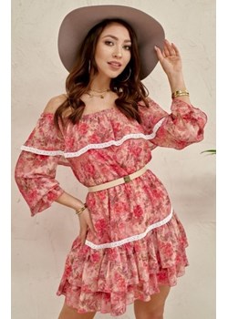 Kobieca sukienka hiszpanka w kwiaty 0328/D97 ze sklepu intimiti.pl w kategorii Sukienki - zdjęcie 187888581