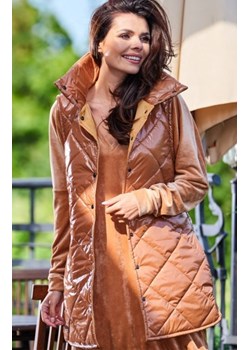 Damska kamizelka bezrękawnik beżowy A383 ze sklepu intimiti.pl w kategorii Kamizelki damskie - zdjęcie 187888673