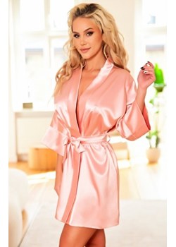 Kalimo satynowy szlafrok Panama różowy ze sklepu intimiti.pl w kategorii Szlafroki damskie - zdjęcie 187888871