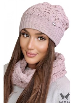 Kamea Kamila różowa czapka damska ze sklepu intimiti.pl w kategorii Czapki zimowe damskie - zdjęcie 187888940