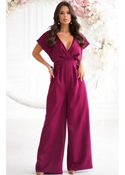 Bicotone elegancki kombinezon z zakrytymi ramionami bordowa ze sklepu intimiti.pl w kategorii Kombinezony damskie - zdjęcie 187888953