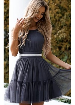 Duet Cristal tiulowa mini sukienka grafitowa ze sklepu intimiti.pl w kategorii Sukienki - zdjęcie 187889160