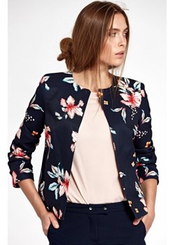 Nife Z26K/E żakiet w kwiaty granatowy ze sklepu intimiti.pl w kategorii Marynarki damskie - zdjęcie 187889183