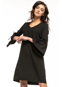 Tessita T273 sukienka z falbanką przy rękawie czarna ze sklepu intimiti.pl w kategorii Sukienki - zdjęcie 187889190