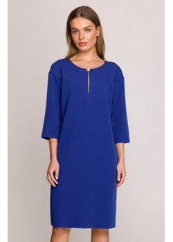 Stylove S394 sukienka z łezką w dekolcie chabrowa ze sklepu intimiti.pl w kategorii Sukienki - zdjęcie 187889264