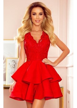 Numoco 321-1 ekskluzywna sukienka z koronkowym dekoltem ze sklepu intimiti.pl w kategorii Sukienki - zdjęcie 187889514