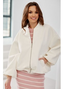 Oversizowa kurtka bomberka ecru ze sklepu intimiti.pl w kategorii Kurtki damskie - zdjęcie 187889942