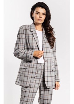Marynarka damska w kratę o luźnym kroju w kratę A749 ze sklepu intimiti.pl w kategorii Marynarki damskie - zdjęcie 187890084