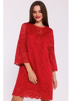 Stylove S380 koronkowa sukienka trapez czerwona ze sklepu intimiti.pl w kategorii Sukienki - zdjęcie 187890133