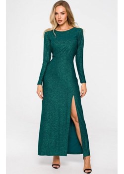 Długa brokatowa sukienka M719 zielona ze sklepu intimiti.pl w kategorii Sukienki - zdjęcie 187890311
