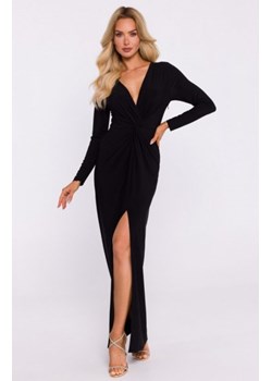 Moe suknia z elastycznej dzianiny z przeplotem czarna M840 ze sklepu intimiti.pl w kategorii Sukienki - zdjęcie 187890453