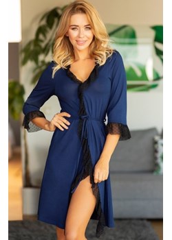 Kalimo wiskozowy szlafrok damski Chios navy ze sklepu intimiti.pl w kategorii Szlafroki damskie - zdjęcie 187890770