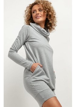 Tessita T376 sukienka dresowa z kominem szara ze sklepu intimiti.pl w kategorii Sukienki - zdjęcie 187890874