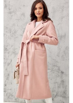 Długi płaszcz z wiązaniem róż 0017 ze sklepu intimiti.pl w kategorii Płaszcze damskie - zdjęcie 187890922