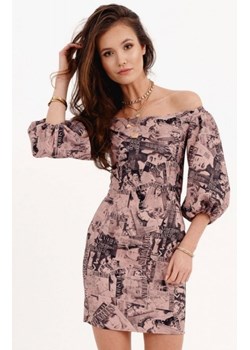 Dopasowana sukienka letnia z hiszpańskim dekoltem 0278/B04 ze sklepu intimiti.pl w kategorii Sukienki - zdjęcie 187891131