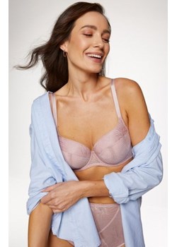 Gorteks biustonosz usztywniany z koronką Cate B4 róż ze sklepu intimiti.pl w kategorii Biustonosze - zdjęcie 187891133