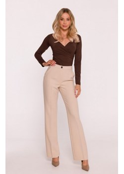 Stylove S418 spodnie garniturowe beżowe ze sklepu intimiti.pl w kategorii Spodnie damskie - zdjęcie 187891182