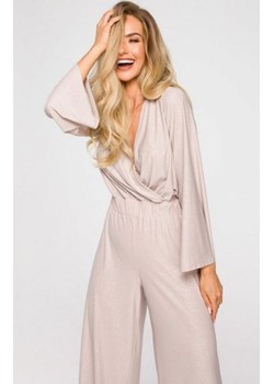 Błyszczący szampański kombinezon damski M720 ze sklepu intimiti.pl w kategorii Kombinezony damskie - zdjęcie 187891292