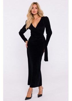 Moe welurowa sukienka wieczorowa maxi czarna M828 ze sklepu intimiti.pl w kategorii Sukienki - zdjęcie 187891453