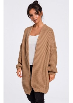 Krótki uniwersalny kardigan karmelowy BK037/2 ze sklepu intimiti.pl w kategorii Swetry damskie - zdjęcie 187891633