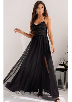 Rozkloszowana czarna sukienka z błyskiem Rubi ze sklepu intimiti.pl w kategorii Sukienki - zdjęcie 187891943