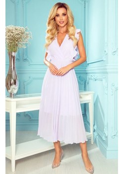 Numoco 315-4 EMILY plisowana sukienka z falbankami i dekoltem ze sklepu intimiti.pl w kategorii Sukienki - zdjęcie 187892050