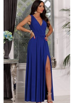 *Długa sukienka wieczorowa gładka Salma chabrowa ze sklepu intimiti.pl w kategorii Sukienki - zdjęcie 187892230