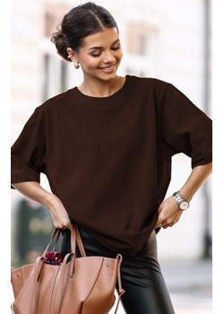 Oversizowy t-shirt damski gładki basic ze sklepu intimiti.pl w kategorii Bluzki damskie - zdjęcie 187892313