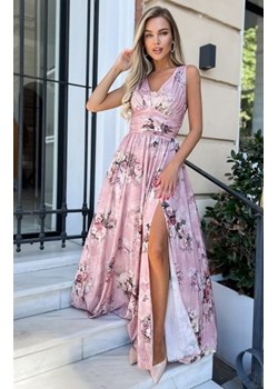 Elegancka sukienka maxi w kwiaty 245-20 ze sklepu intimiti.pl w kategorii Sukienki - zdjęcie 187892322