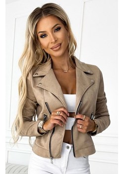 Numoco 481-1 zamszowa RAMONESKA z długim rękawkiem i zamkami ze sklepu intimiti.pl w kategorii Kurtki damskie - zdjęcie 187892390