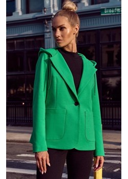 Moe sportowy żakiet damski z kapturem zielony M691 ze sklepu intimiti.pl w kategorii Marynarki damskie - zdjęcie 187892443