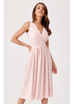 Szyfonowa sukienka midi jasny róż 399 ze sklepu intimiti.pl w kategorii Sukienki - zdjęcie 187892510