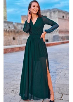 Wieczorowa sukienka maxi zielona 0257 ze sklepu intimiti.pl w kategorii Sukienki - zdjęcie 187892792