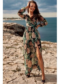 Długa sukienka w kwiaty 0219/U80 ze sklepu intimiti.pl w kategorii Sukienki - zdjęcie 187892813