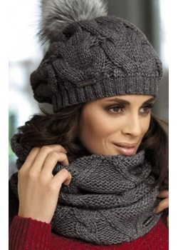 Kamea Zita czapka z pomponem grafitowa ze sklepu intimiti.pl w kategorii Czapki zimowe damskie - zdjęcie 187892992